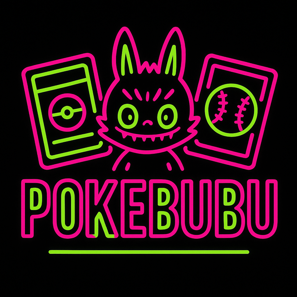 Shop Pokebubu's authentic collection of Pokémon cards, Baseball cards, and PopMart plush toys at great prices.